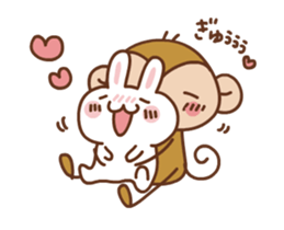 SARUOandUSAMI New Year's Holiday, Winter sticker #14234371