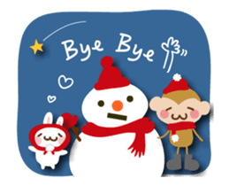 SARUOandUSAMI New Year's Holiday, Winter sticker #14234373