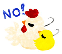 A pretty chicken family sticker #14234375