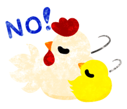 A pretty chicken family sticker #14234375