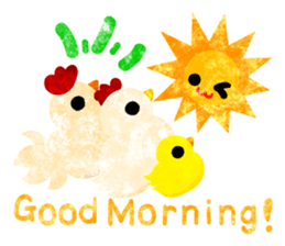 A pretty chicken family sticker #14234376