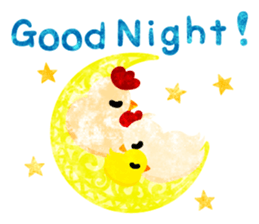 A pretty chicken family sticker #14234377