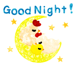 A pretty chicken family sticker #14234377