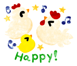A pretty chicken family sticker #14234378