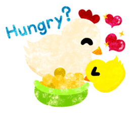 A pretty chicken family sticker #14234380