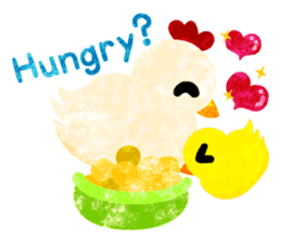 A pretty chicken family sticker #14234380