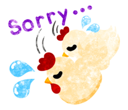 A pretty chicken family sticker #14234382