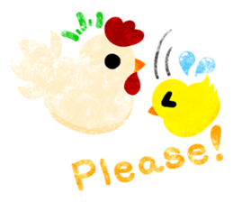 A pretty chicken family sticker #14234384