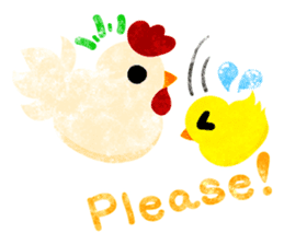 A pretty chicken family sticker #14234384