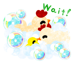 A pretty chicken family sticker #14234385