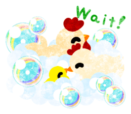 A pretty chicken family sticker #14234385