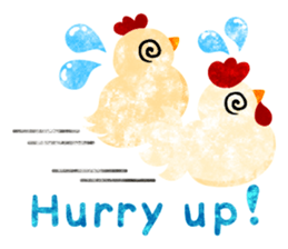 A pretty chicken family sticker #14234386