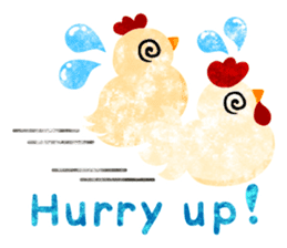 A pretty chicken family sticker #14234386