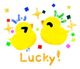 A pretty chicken family sticker #14234391