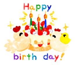 A pretty chicken family sticker #14234392