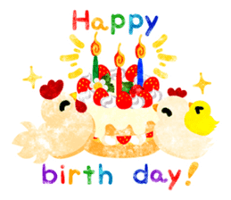 A pretty chicken family sticker #14234392