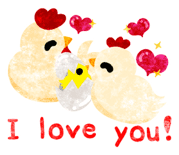 A pretty chicken family sticker #14234393