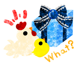 A pretty chicken family sticker #14234394