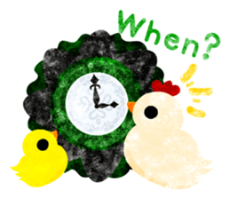 A pretty chicken family sticker #14234395