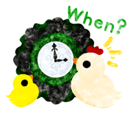 A pretty chicken family sticker #14234395