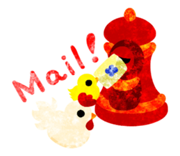 A pretty chicken family sticker #14234398