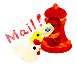 A pretty chicken family sticker #14234398