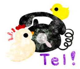 A pretty chicken family sticker #14234399