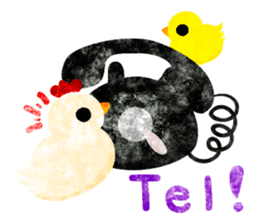 A pretty chicken family sticker #14234399