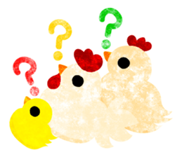 A pretty chicken family sticker #14234400