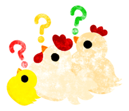 A pretty chicken family sticker #14234400