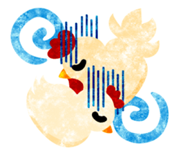 A pretty chicken family sticker #14234402