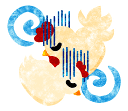 A pretty chicken family sticker #14234402