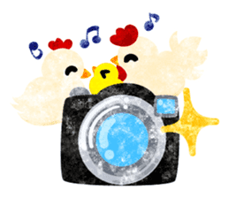 A pretty chicken family sticker #14234403