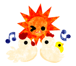 A pretty chicken family sticker #14234406
