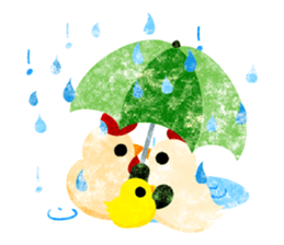 A pretty chicken family sticker #14234407