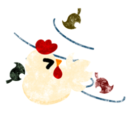 A pretty chicken family sticker #14234408