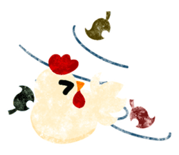 A pretty chicken family sticker #14234408