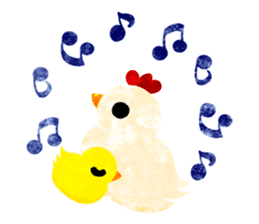 A pretty chicken family sticker #14234410