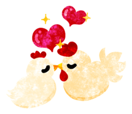 A pretty chicken family sticker #14234411