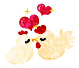 A pretty chicken family sticker #14234411