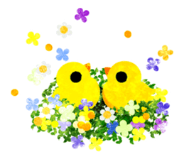 A pretty chicken family sticker #14234412