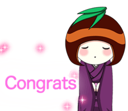 Happy New Year's Kokeshi with English sticker #14234416