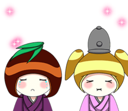 Happy New Year's Kokeshi with English sticker #14234417