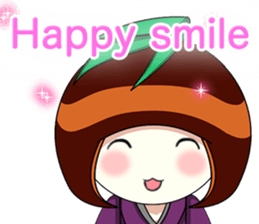 Happy New Year's Kokeshi with English sticker #14234419