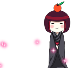 Happy New Year's Kokeshi with English sticker #14234421