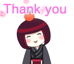 Happy New Year's Kokeshi with English sticker #14234425