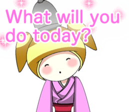 Happy New Year's Kokeshi with English sticker #14234433