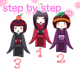 Happy New Year's Kokeshi with English sticker #14234435