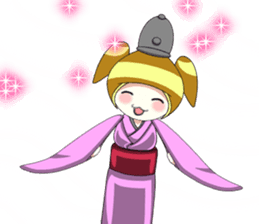 Happy New Year's Kokeshi with English sticker #14234443