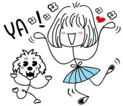 Slender girl and Nini sticker #14235334